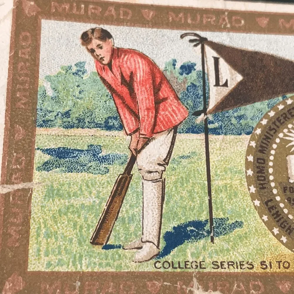 Lehigh University Rare Vintage Murad Trading Card with Cricket Motif